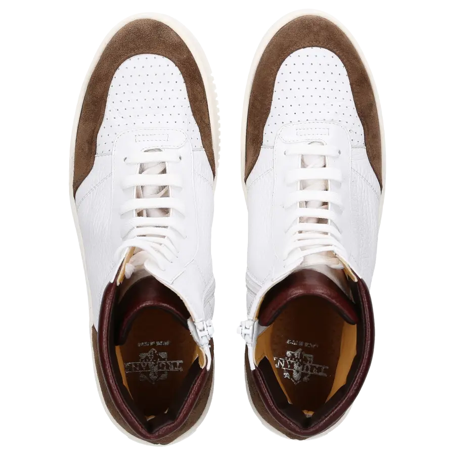 Truman's - Sneaker high 9435 Kalbsleder Nappaleder - weiß