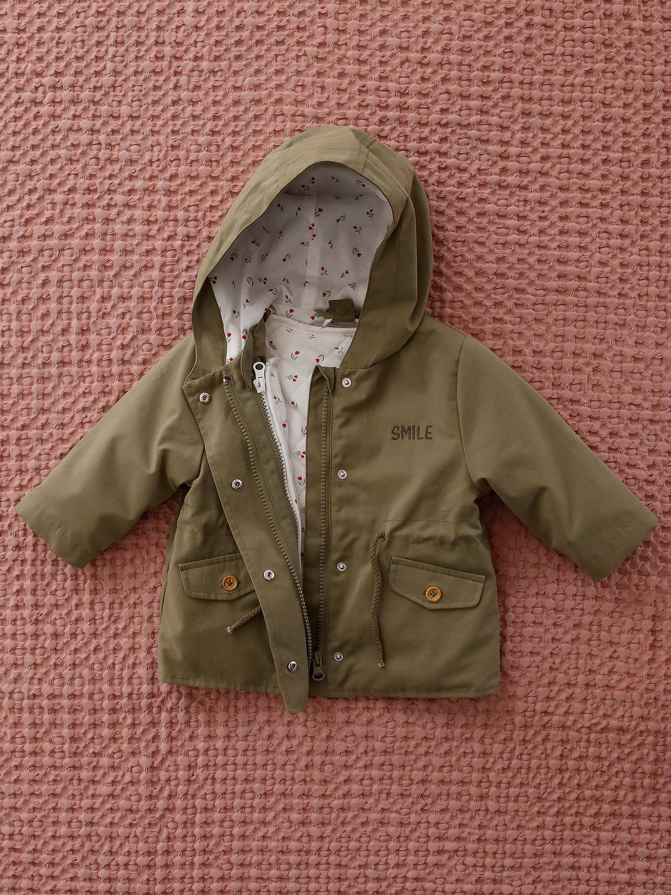 Vertbaudet 3-in-1 Baby Jacke mit Recyclingmaterial - khaki