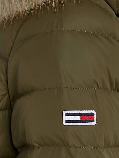 TOMMY-JEANS Damen Daunenmantel ESSENTIAL mit Kapuze