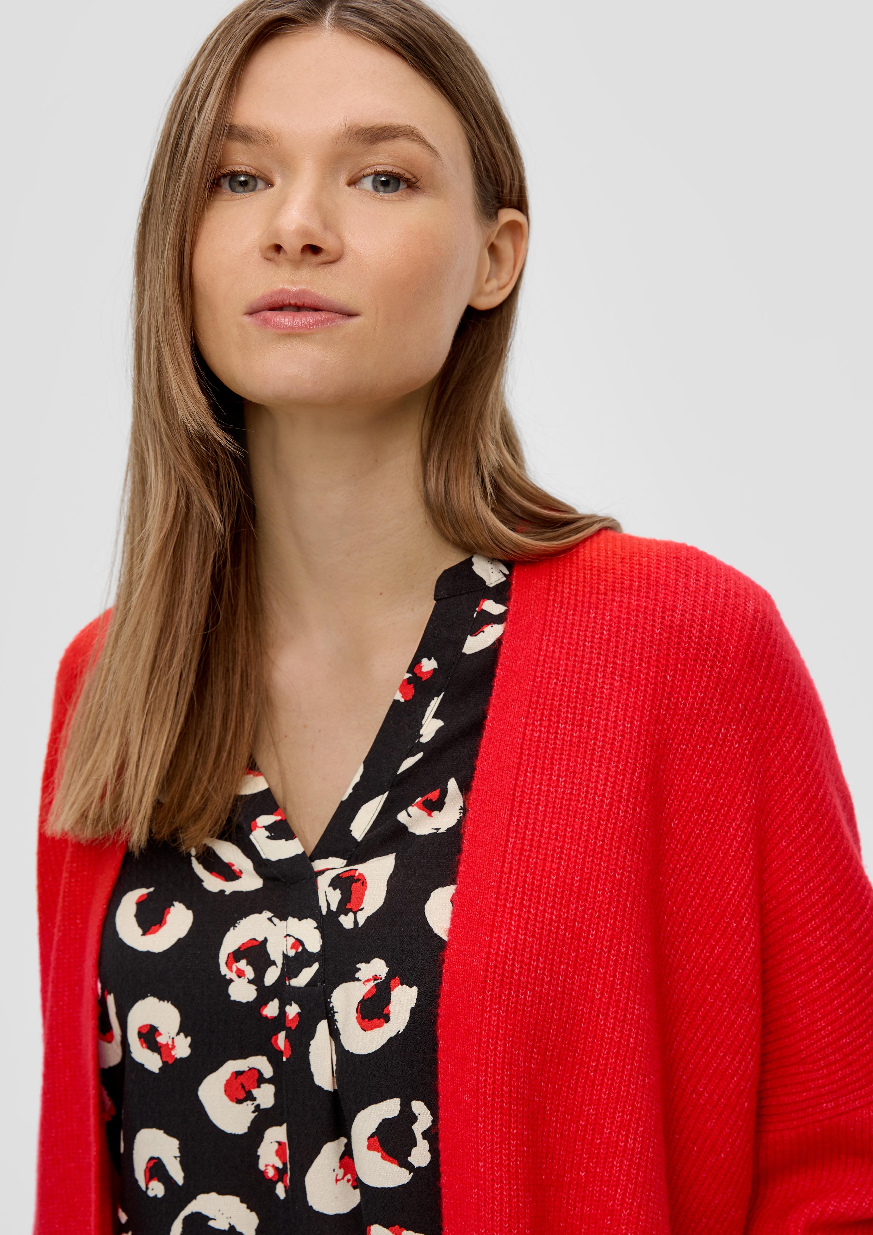 Verschlussloser Cardigan aus weichem Wollmix  2139099-3074