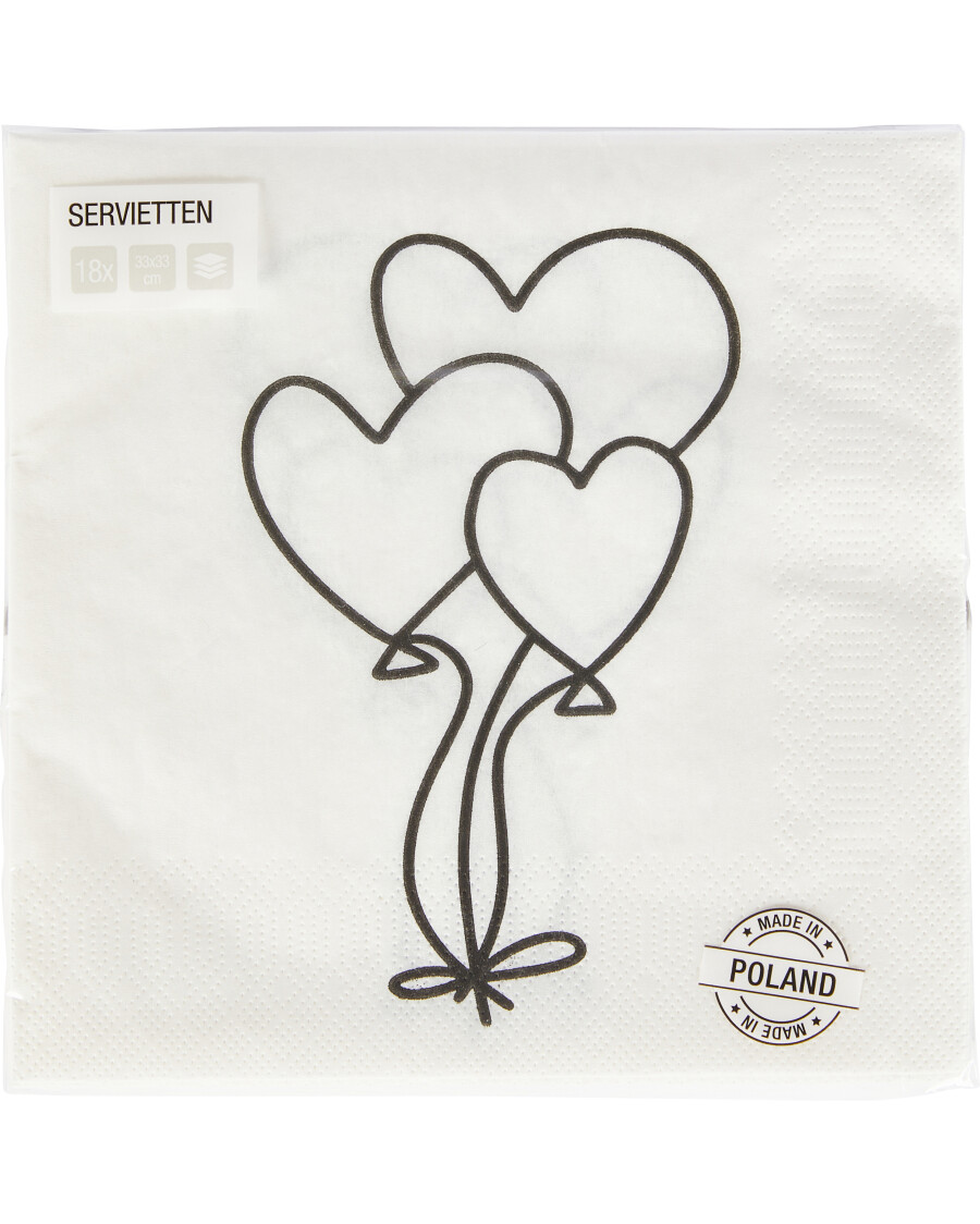 Servietten Herzen