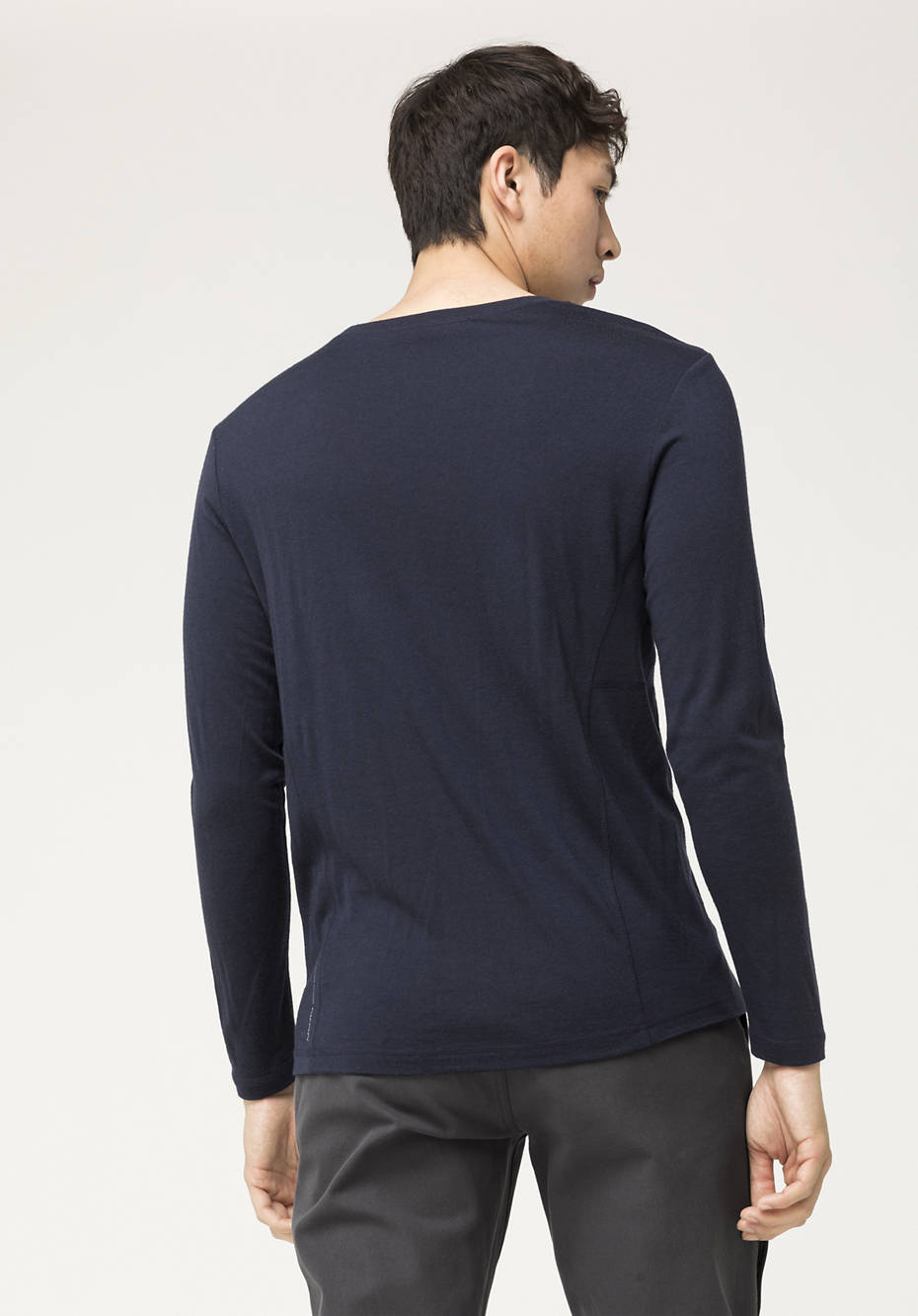 Langarmshirt aus reiner Bio-Merinowolle