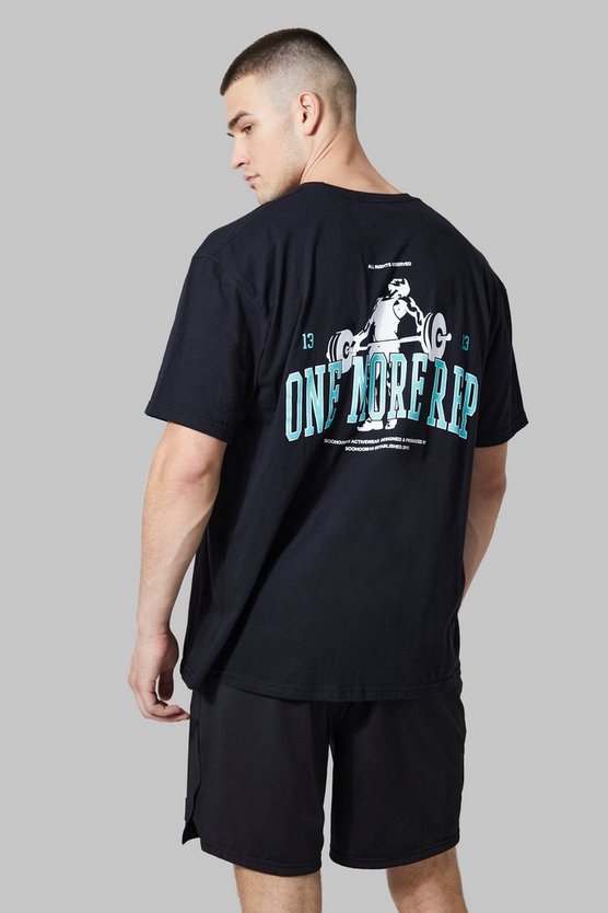 Tall Man Active T-Shirt mit One More Rep Print