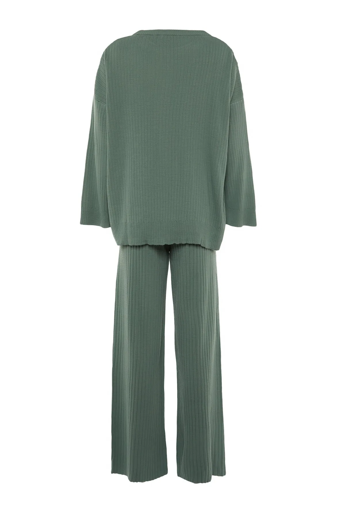 Trendyol Collection  Mintgrünes Strickoberteil- und Unterteil-Set mit Rundhalsausschnitt TWOSS20AU0084