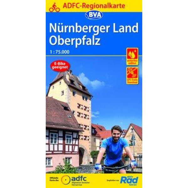 ADFC REGIONALKARTE NÜRNBERGER LAND/ OBERPFALZ, 1:75.000 - Fahrradkarte