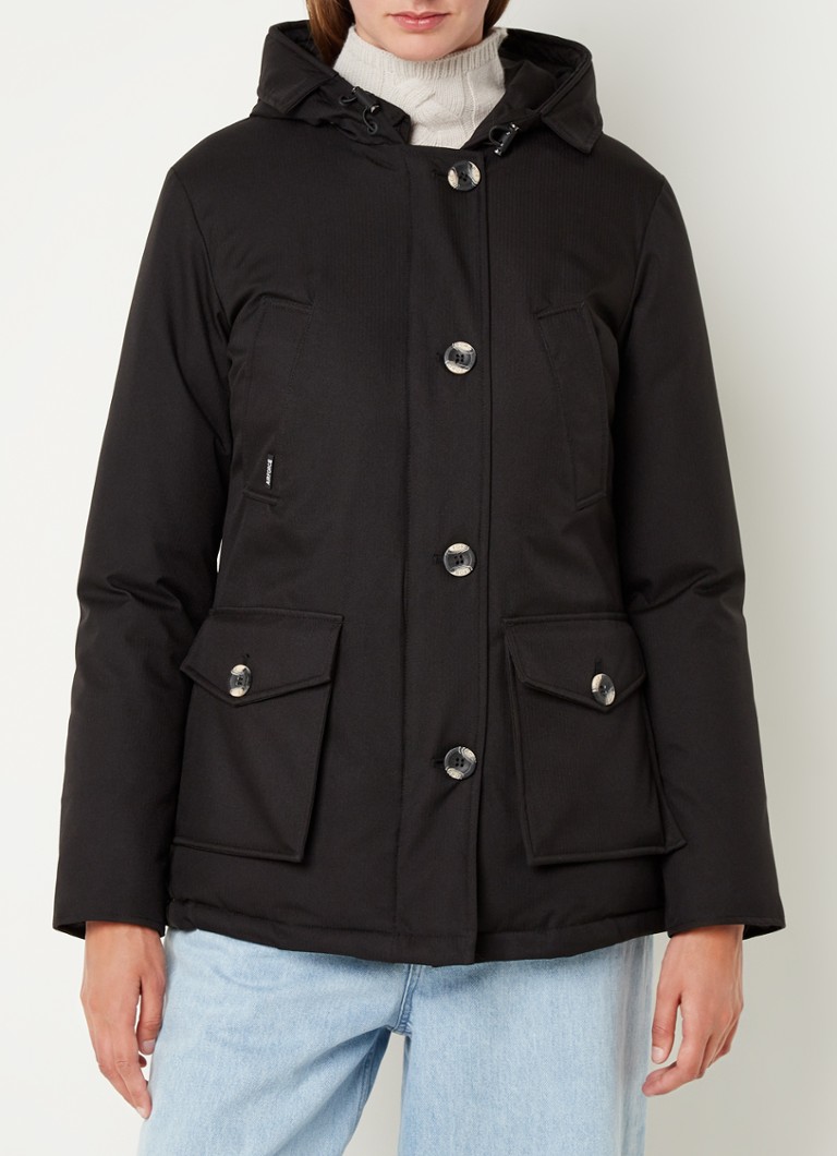 Airforce Quilted Parka with Hooded Fishbone Design