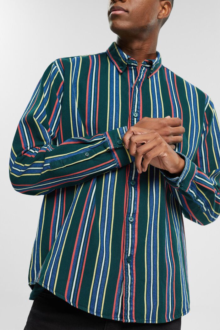 Button-Down-Hemd mit mehrfarbigen Streifen