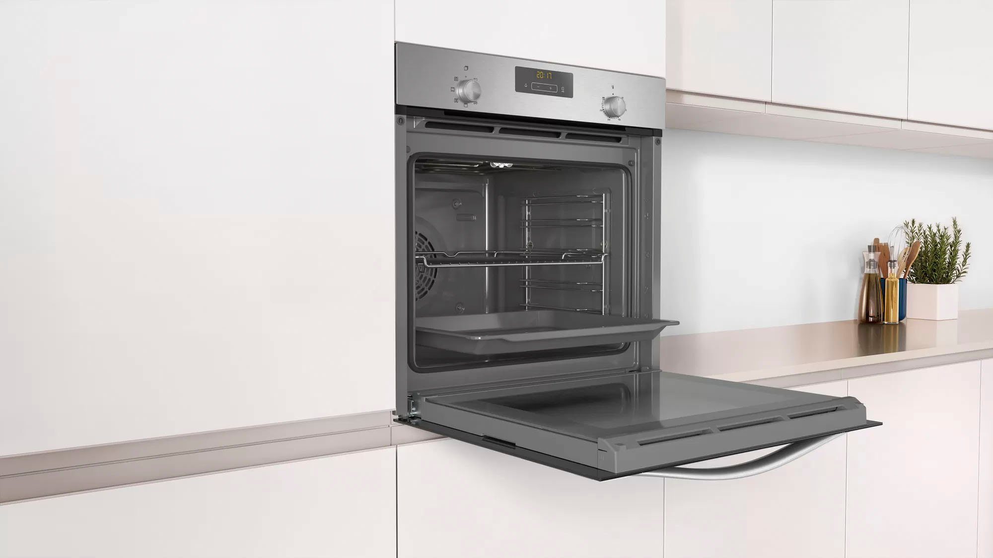 Constructa Einbaubackofen CF3M50052, mit Teleskopauszug nachrüstbar