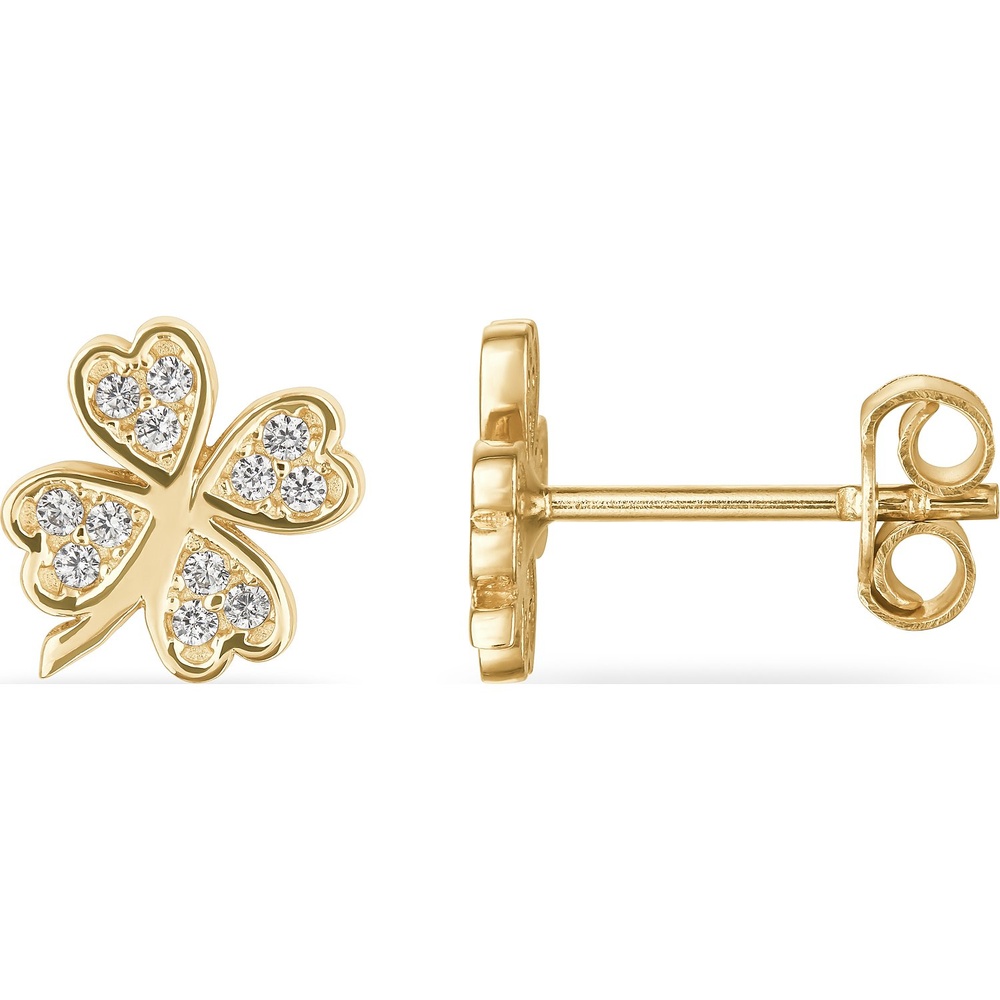 FAVS Boucles d'oreilles à fermoir à poussette 585 Or jaune Boucles d'oreilles