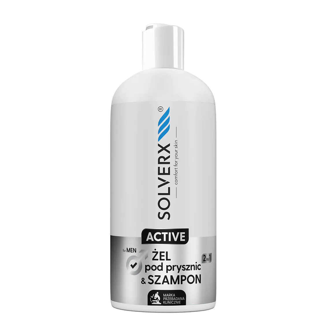 Solverx Active Men gel za tuširanje i šampon 2 u 1
