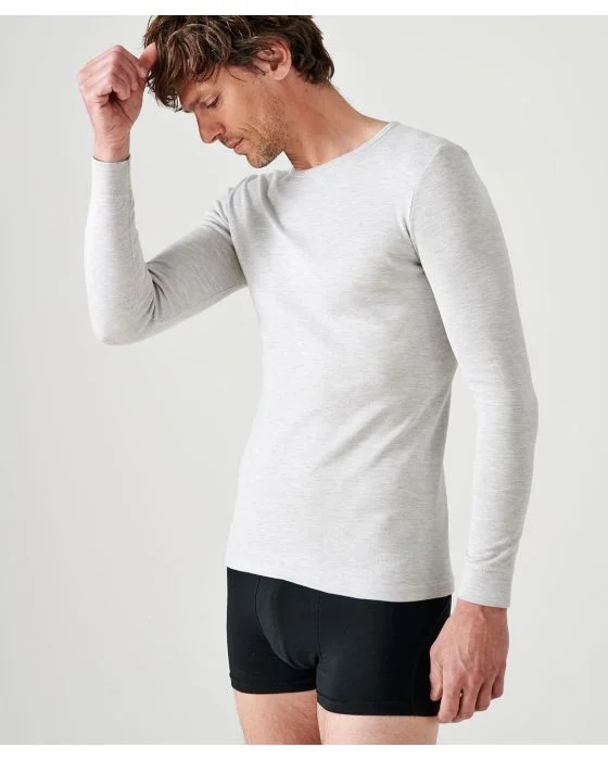 Tee-shirt col rond, maille interlock Thermolactyl