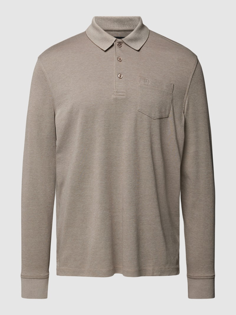 Poloshirt mit Brusttasche in beige