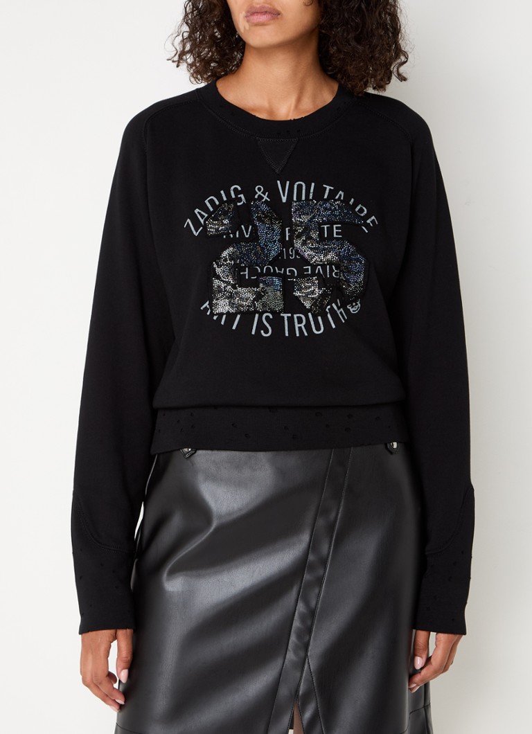 „Zadig&Voltaire Arvene“ megztinis su logotipu ir cirkoniais