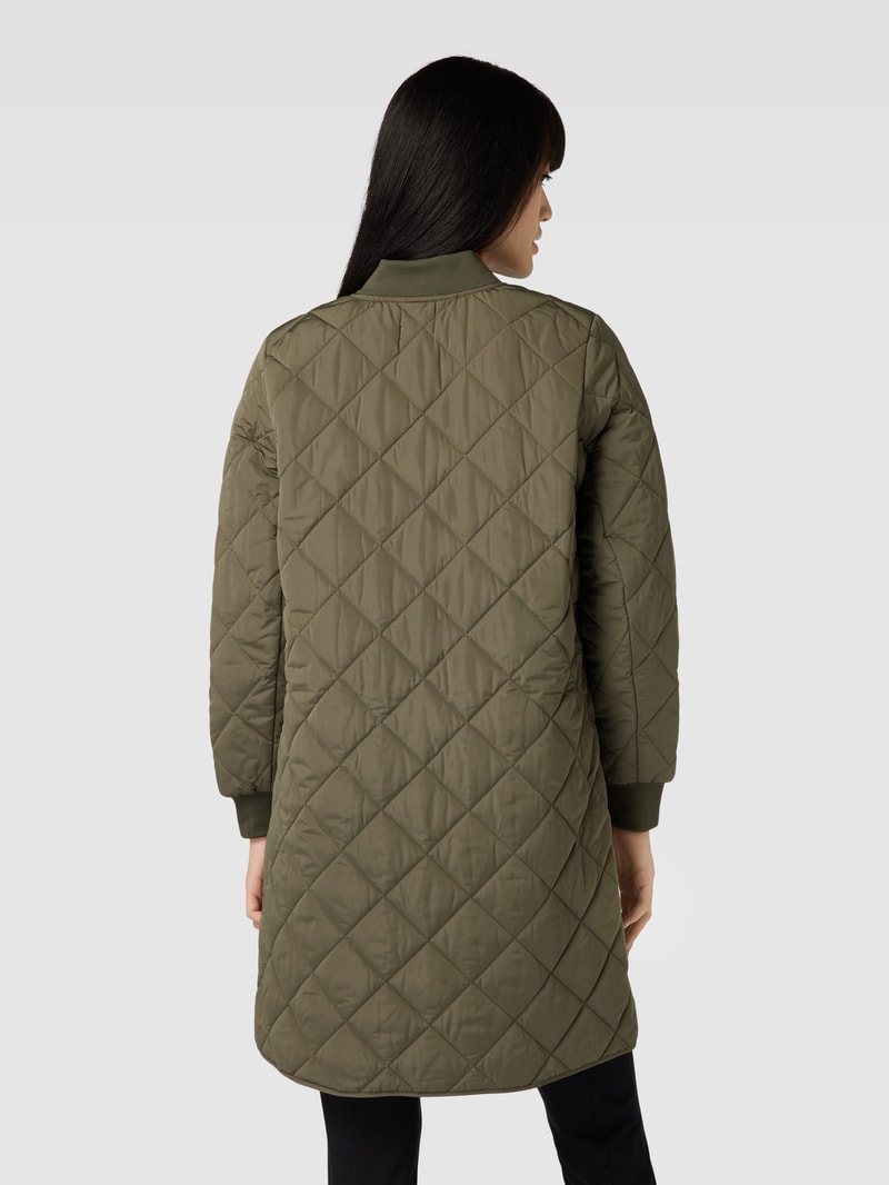 Steppmantel mit Brusttasche in khaki