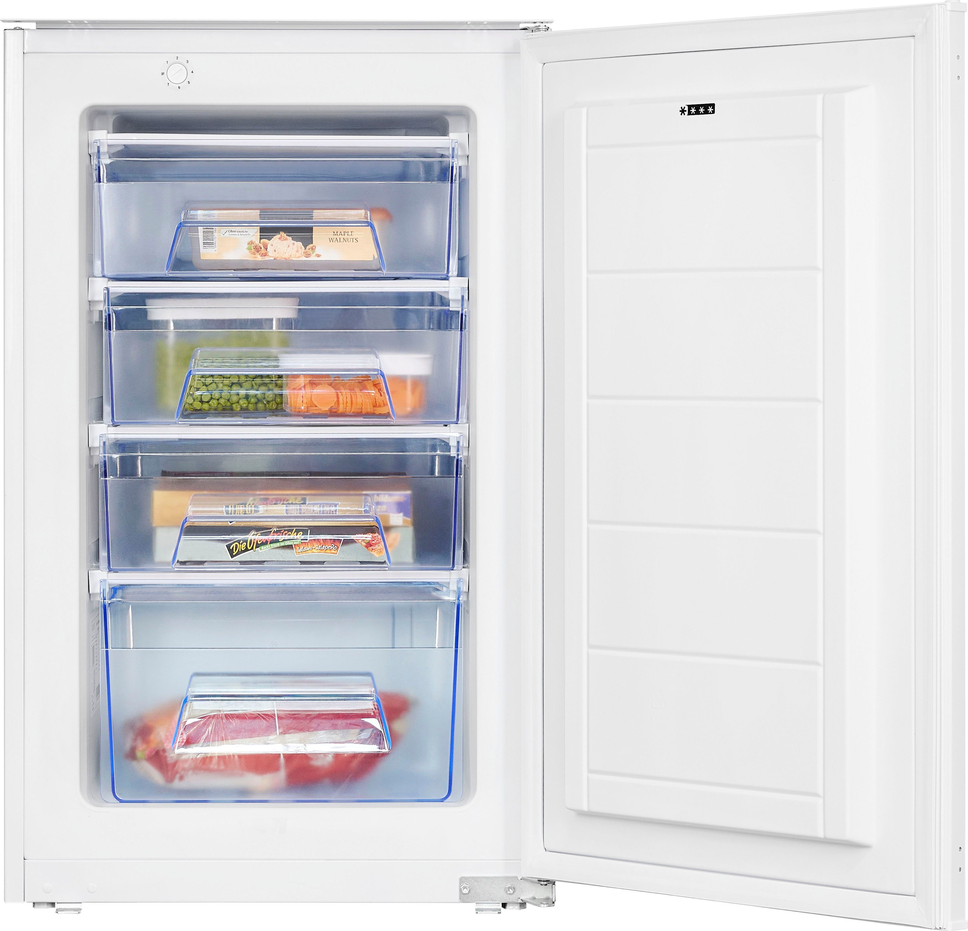 exquisit Einbaugefrierschrank EGS101-080E, 87,1 cm hoch, 54 cm breit