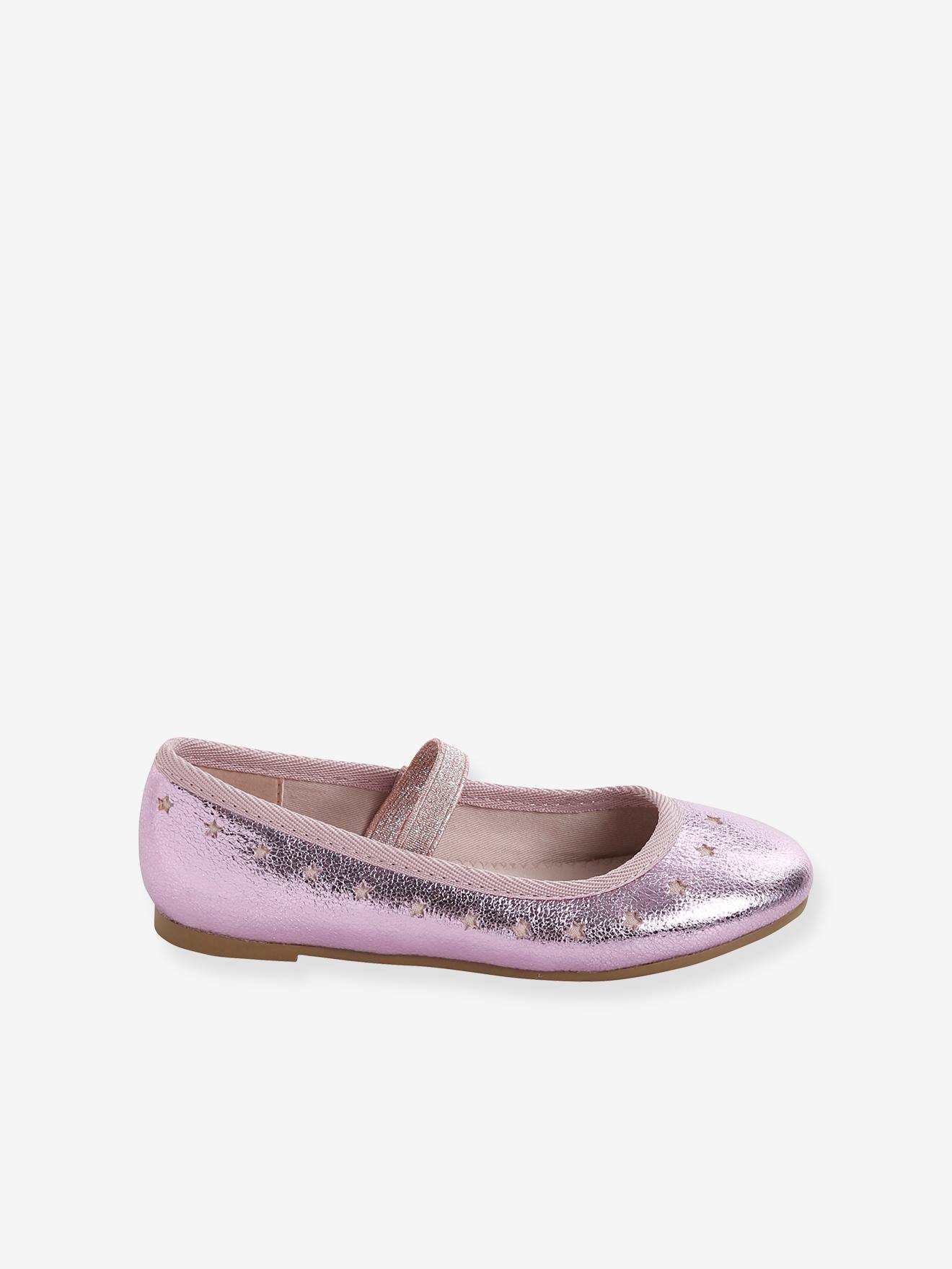 Vertbaudet Mädchen Ballerinas, Gummizug - rosa