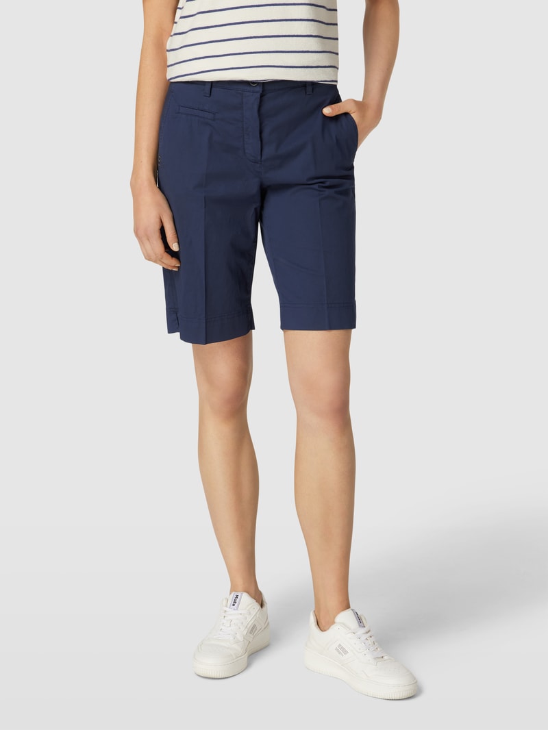 Chino-Shorts mit Bügelfalten Modell 'Marilyn' in marineblau