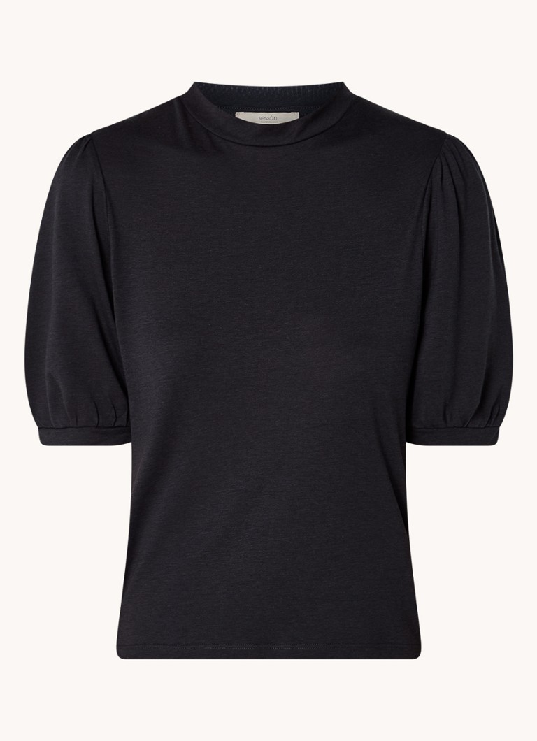 Sessùn Amelando T-shirt in lyocell blend with puff sleeves