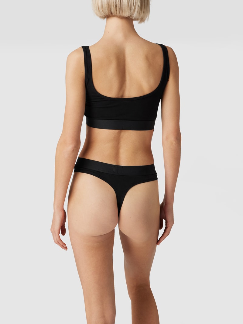 Bustier mit Label-Patch in schwarz