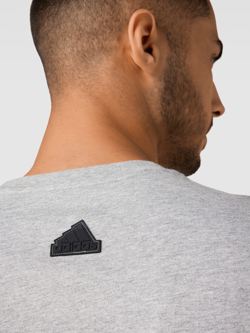 T-Shirt mit Logo-Print in hellgrau
