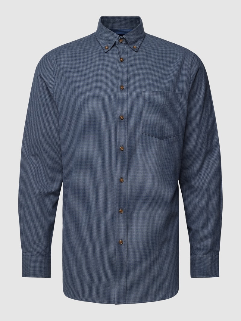 Flanellhemd mit Button-Down-Kragen in graphit