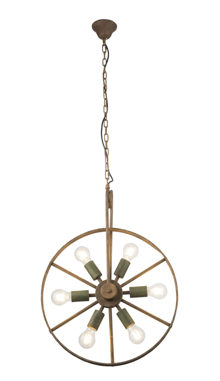 Globo Lighting - TONU - Hängeleuchte Metall grün, 6x E27