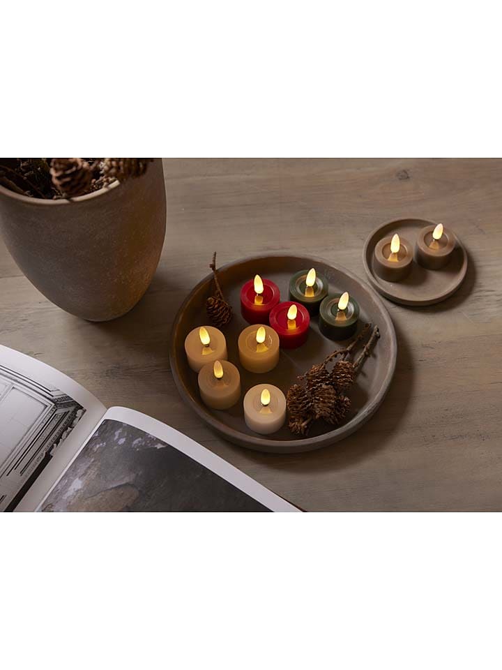 STAR Trading 2er-Set: LED-Wachskerzen in Weiß - (H)4 x Ø 5 cm günstig kaufen onesize