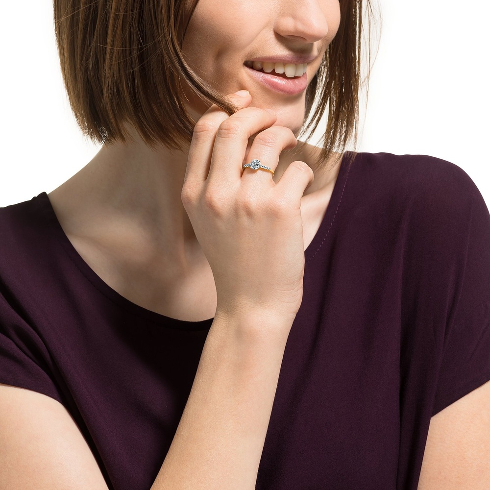 FAVS Bague pour femme 375 Or jaune or jaune Bague