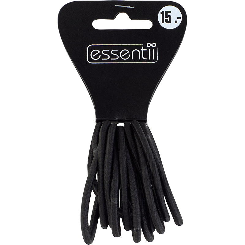 Essentii Hårstrikk 12-pk sort