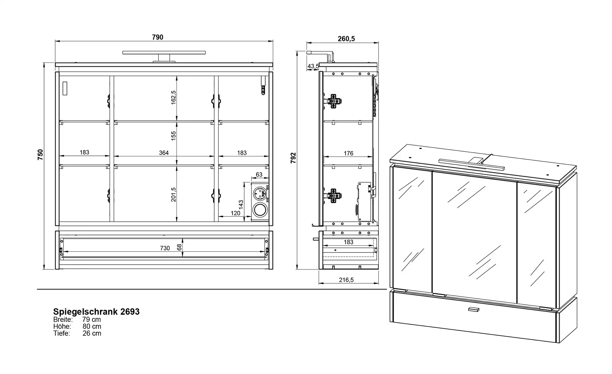 Spiegelschrank