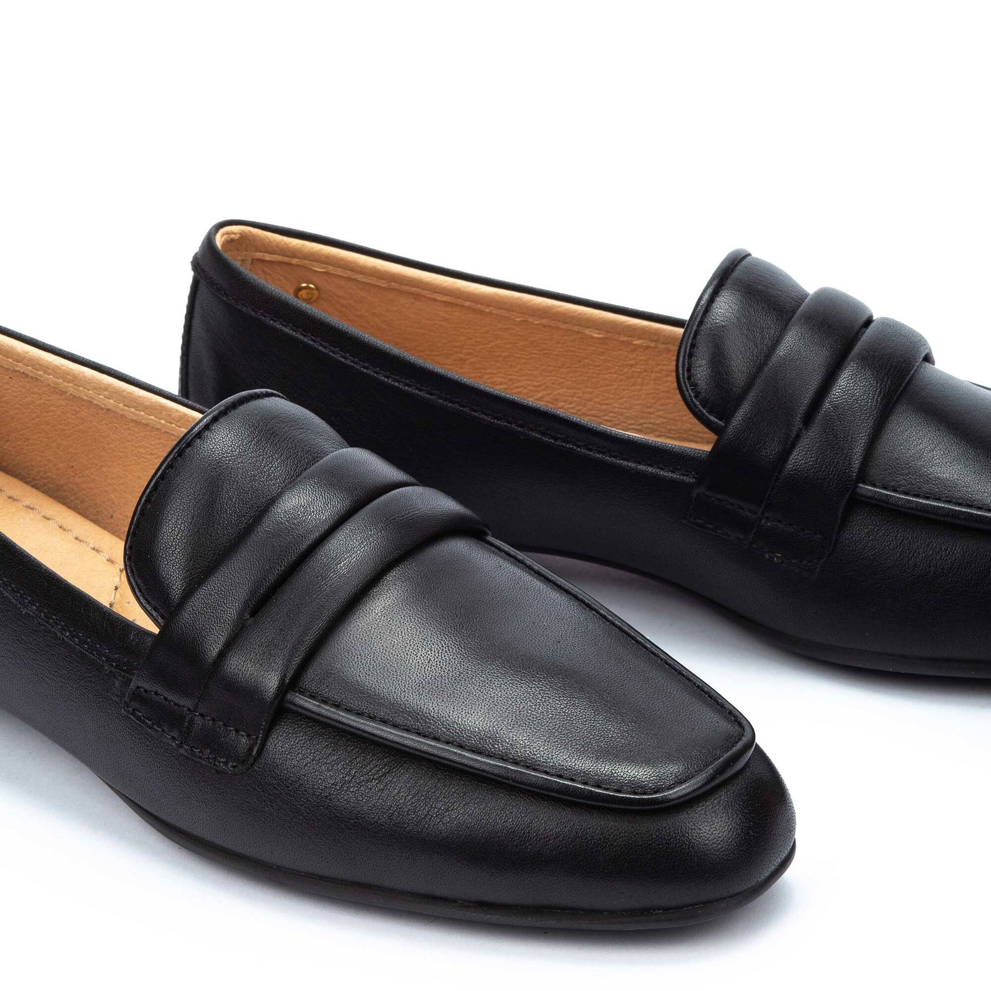 Mokasyny damskie basic - CZARNE