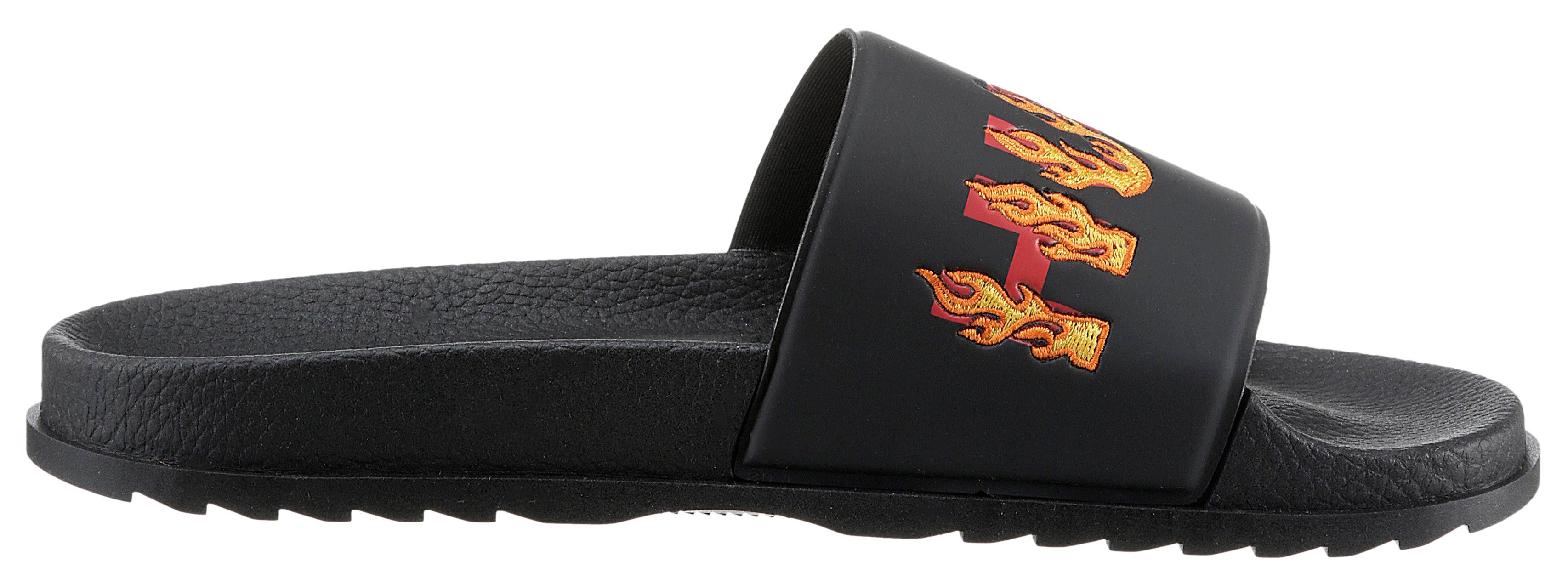 HUGO Match_Slid_ftl Pantolette mit flammendem HUGO-Logo