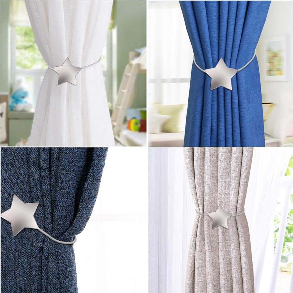 Raffhalter Magnetische Vorhang Raffhalter Binder Gardinenhalter für Haus 2 Stück, FELIXLEO