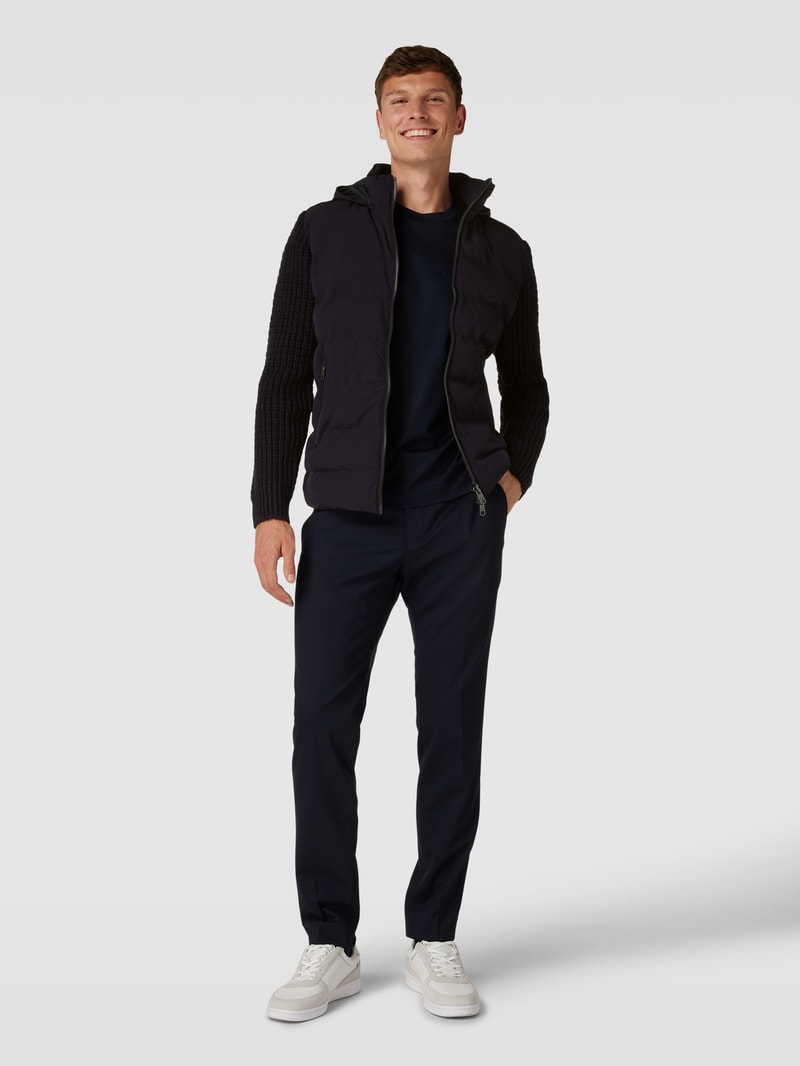 Steppjacke mit Kapuze Modell 'Kano' in dunkelblau