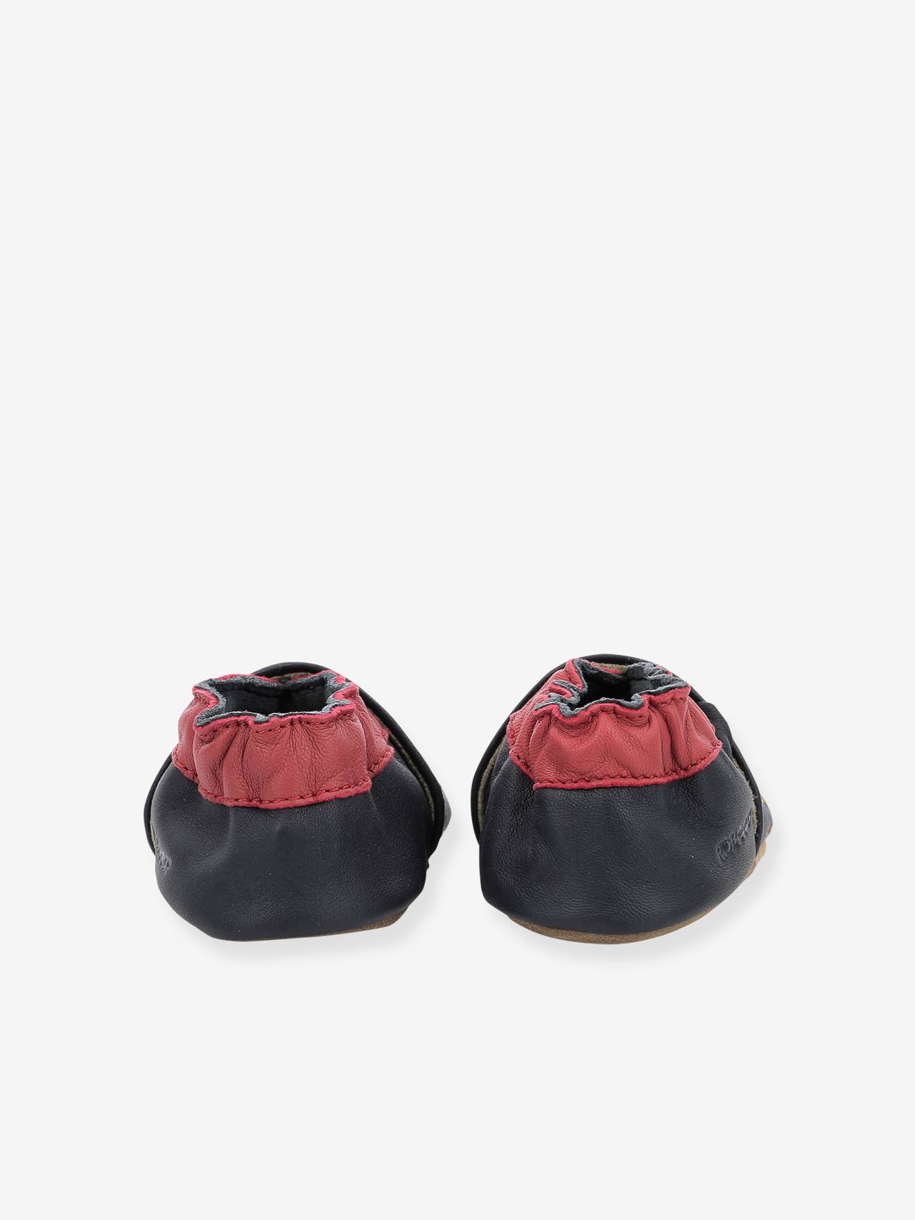 Chaussons cuir souple bébé Cretace Star 946820-10 ROBEEZ© marine