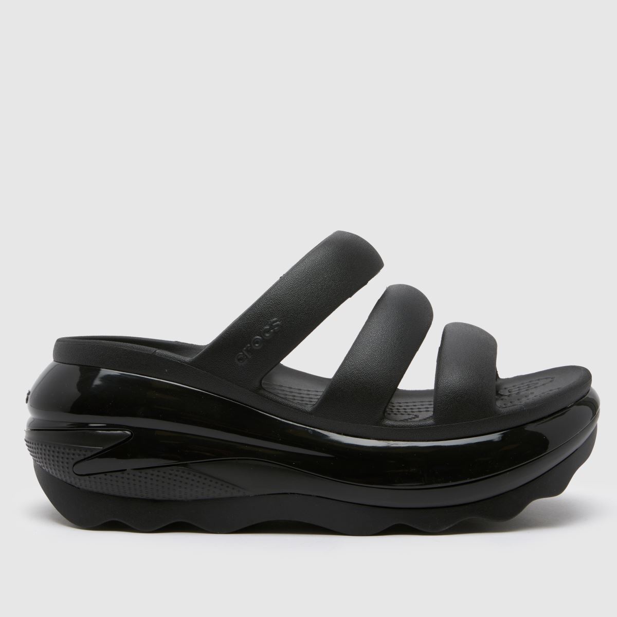 Crocs Mega Crush hárompántos szandál fekete színben