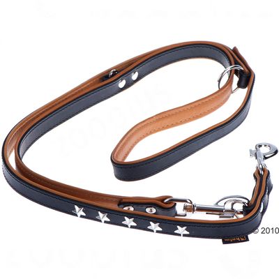 Heim Set: Vorführleine Stars + Lederhalsband Stars