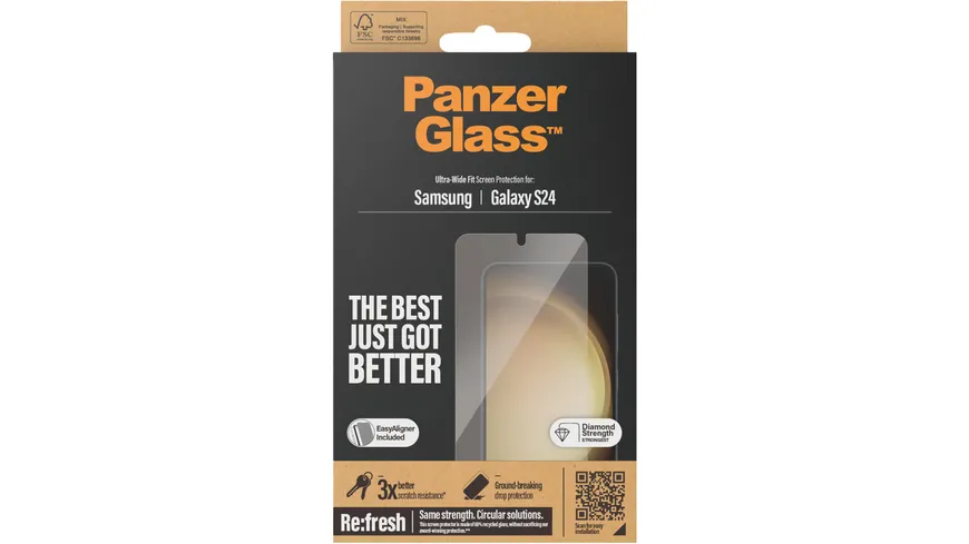 PanzerGlass SP Galaxy S24 UWF m. Applikator transparent