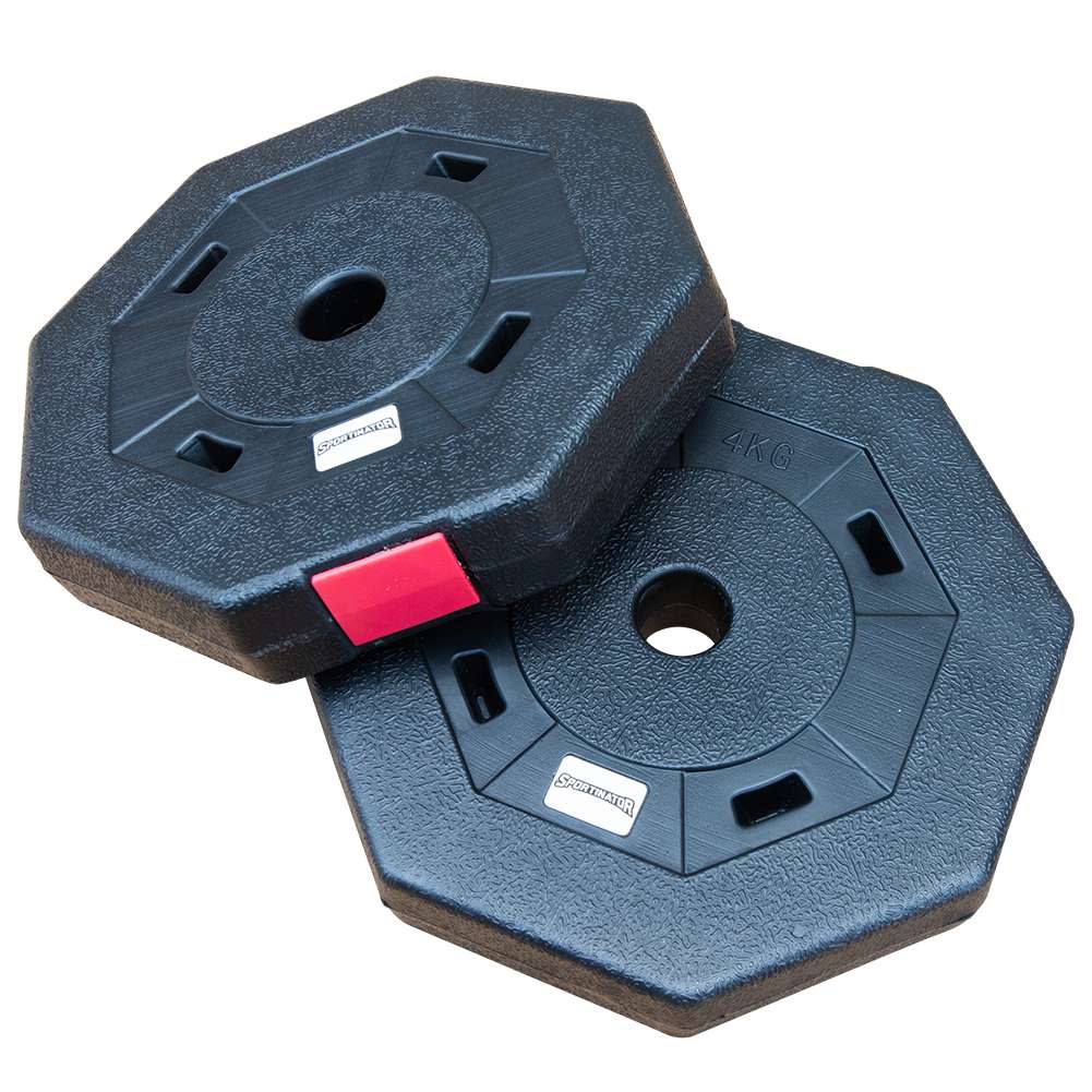 SPORTINATOR 4kg Bumper Plates Fitness Hantelscheiben 2er-Set