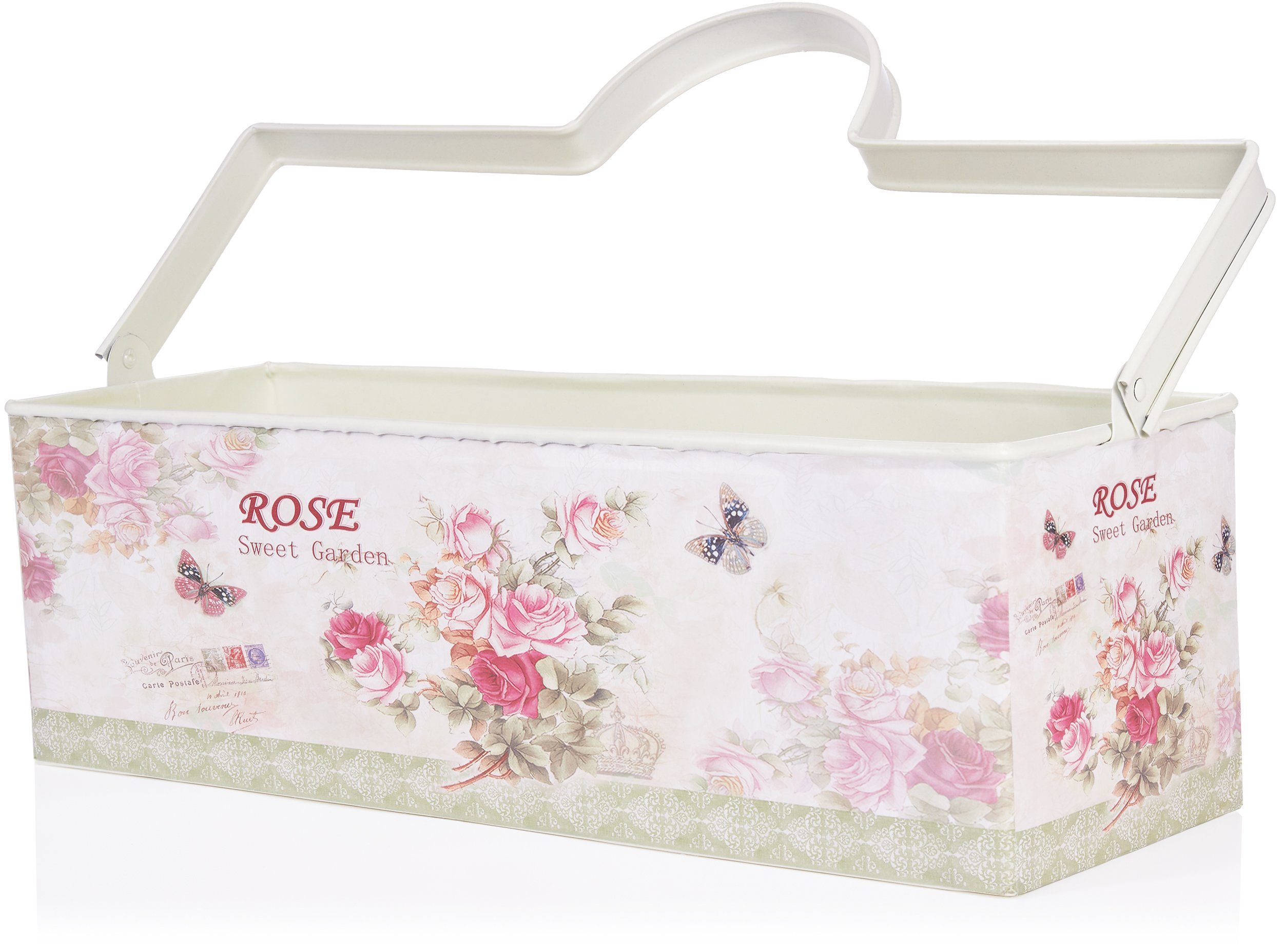 BRUBAKER Körperpflege-Set Bade- und Dusch Set, 17-tlg., Geschenkset in Vintage Geschenkbox, Rosen Duft