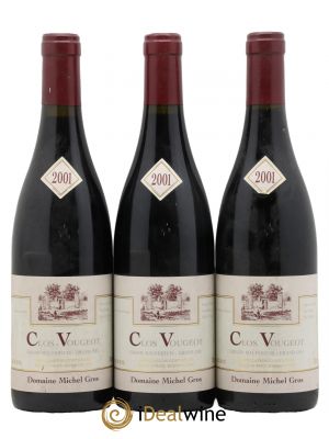 Clos de Vougeot Grand Cru Grand Maupertuis Michel Gros  2001 - Lot de 3 Bouteilles