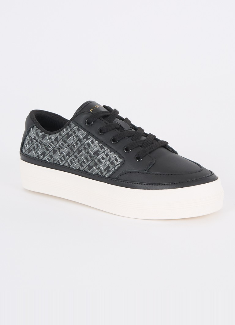 Tenisice s kožnim printom logotipa Tommy Hilfiger Vulc