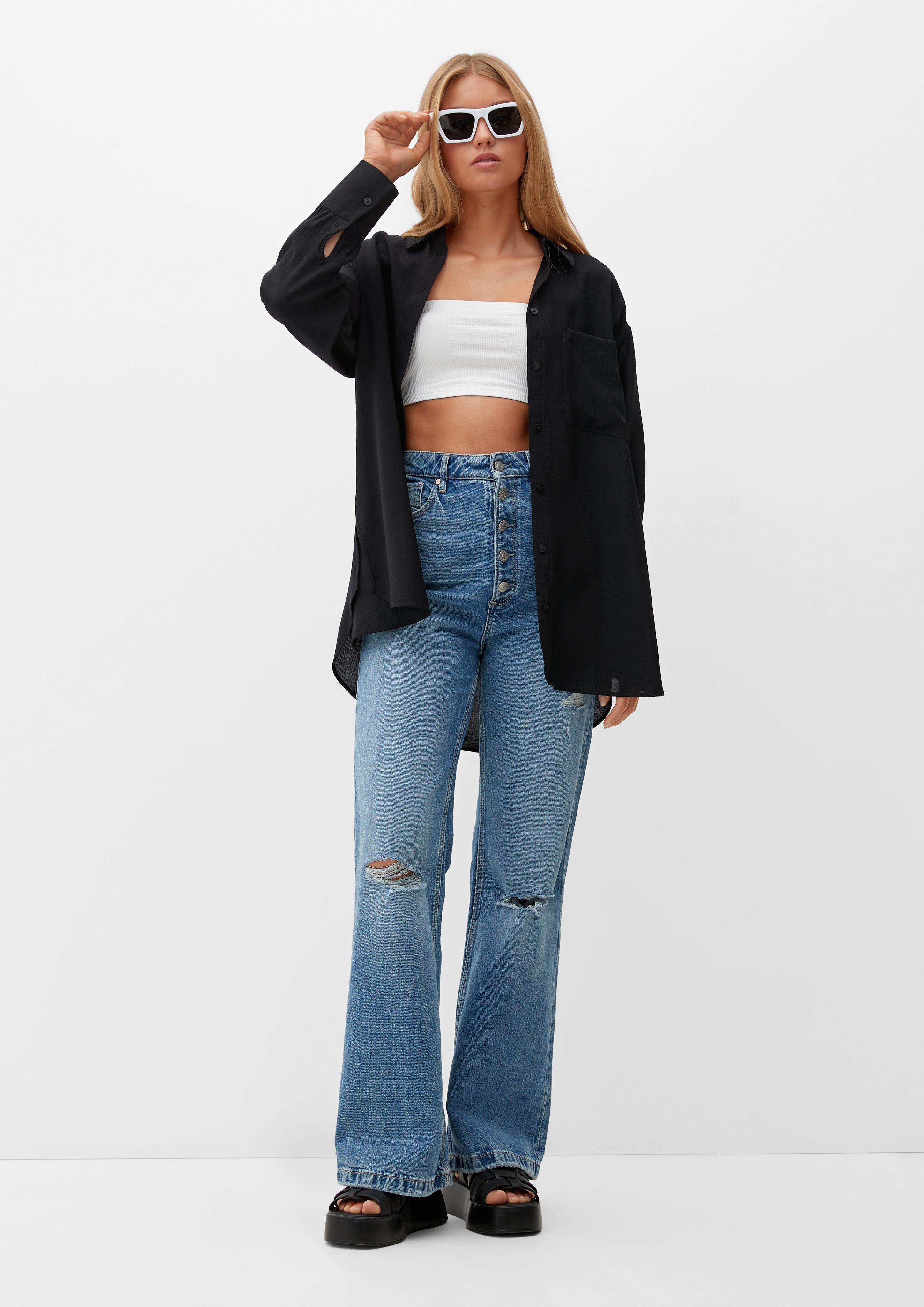 Crêpe-Bluse aus Viskosemix  2126817-9999
