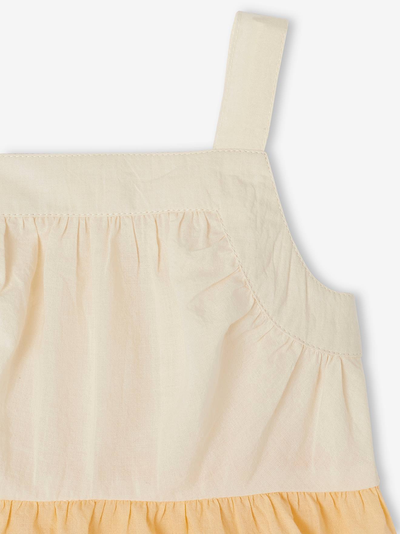 Vertbaudet Mädchen Baby Stufenkleid - pfirsich