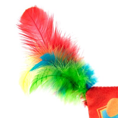 Katzenspielzeug Crinkle Crisps mit Federn