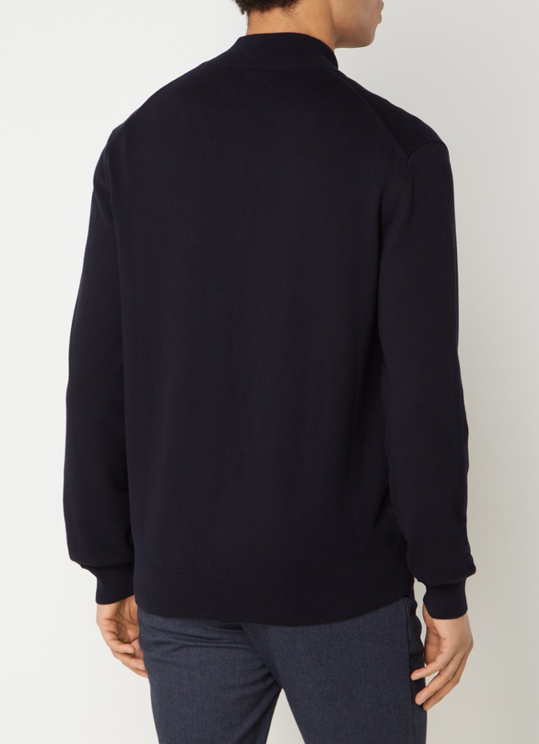 Cardigan Palano tricotat fin cu logo HUGO BOSS brodat