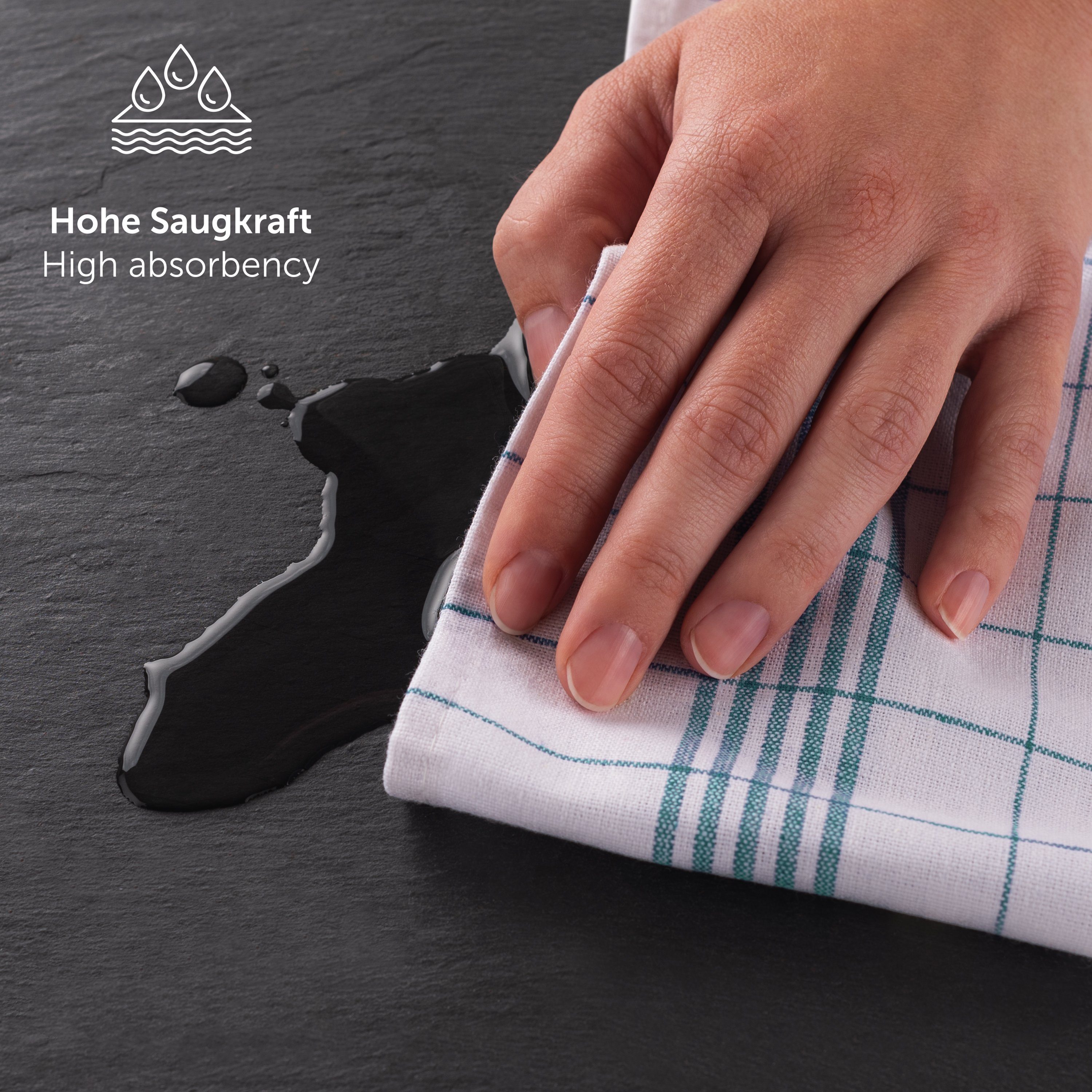 Blumtal Geschirrtuch Hochwertige Geschirrhandtücher im praktischen Set, (Set, 10-tlg., Set bestehend aus 5, 10 oder 20), in der Größe 50x70 cm, 100% Baumwolle