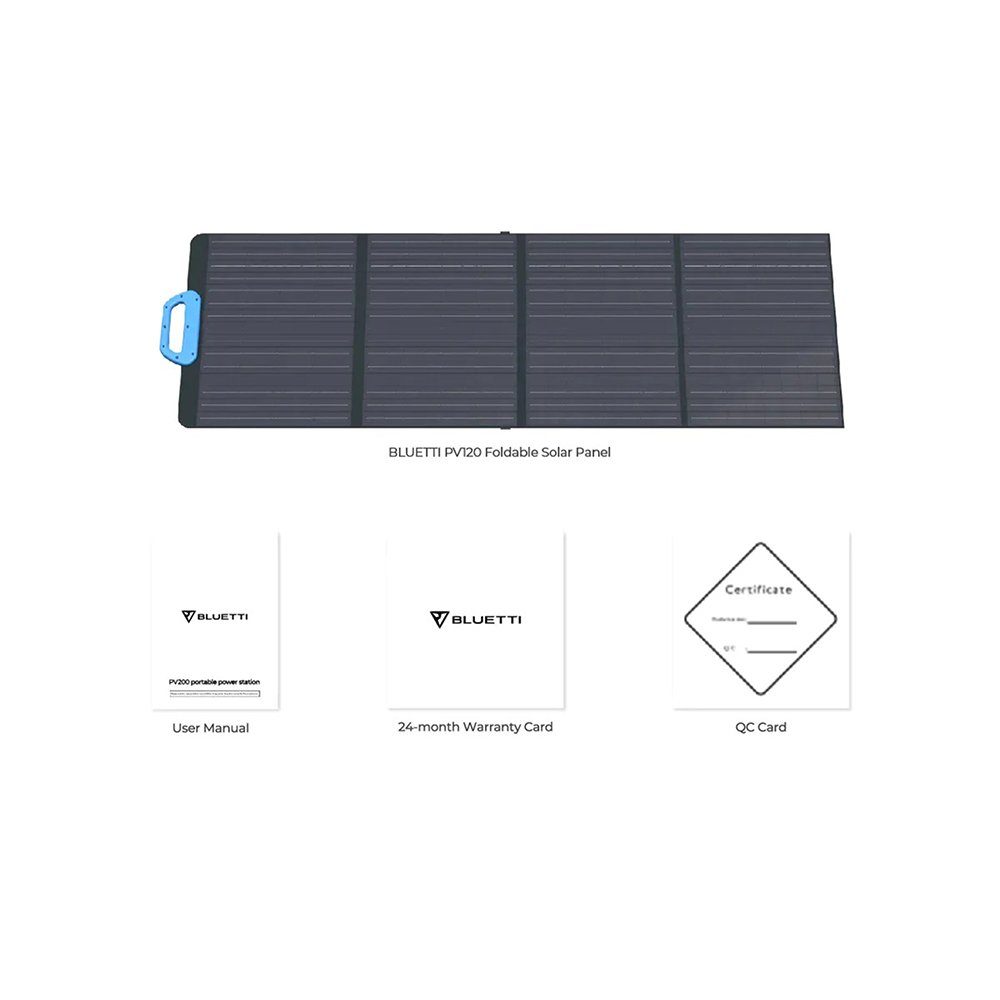BLUETTI Solaranlage PV120 120W Solarpanel, 120,00 W, Monokristallin