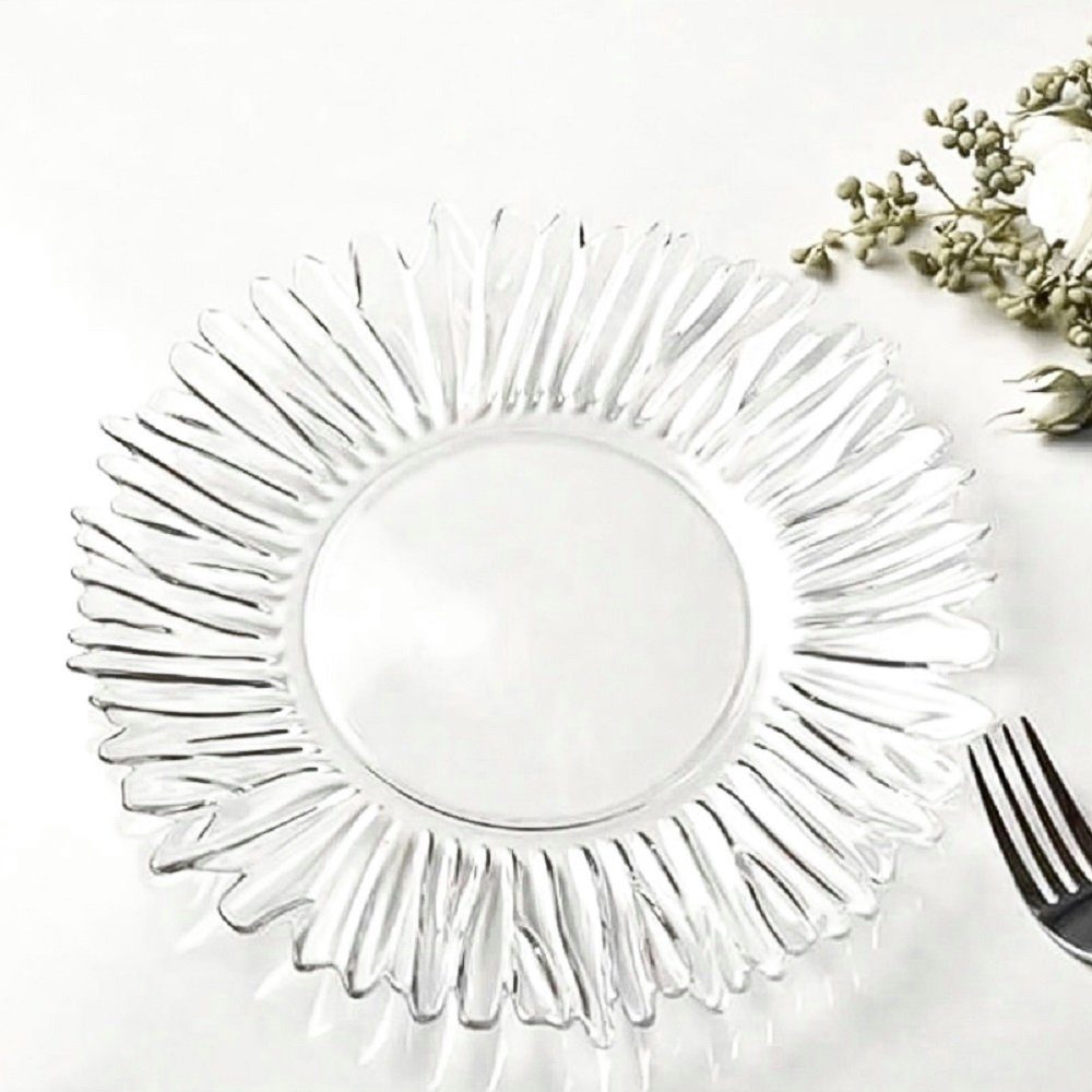 Almina Untertasse 6er Set Teller Glas Glasteller 13cm Unterteller für Teegläser, (6 St)
