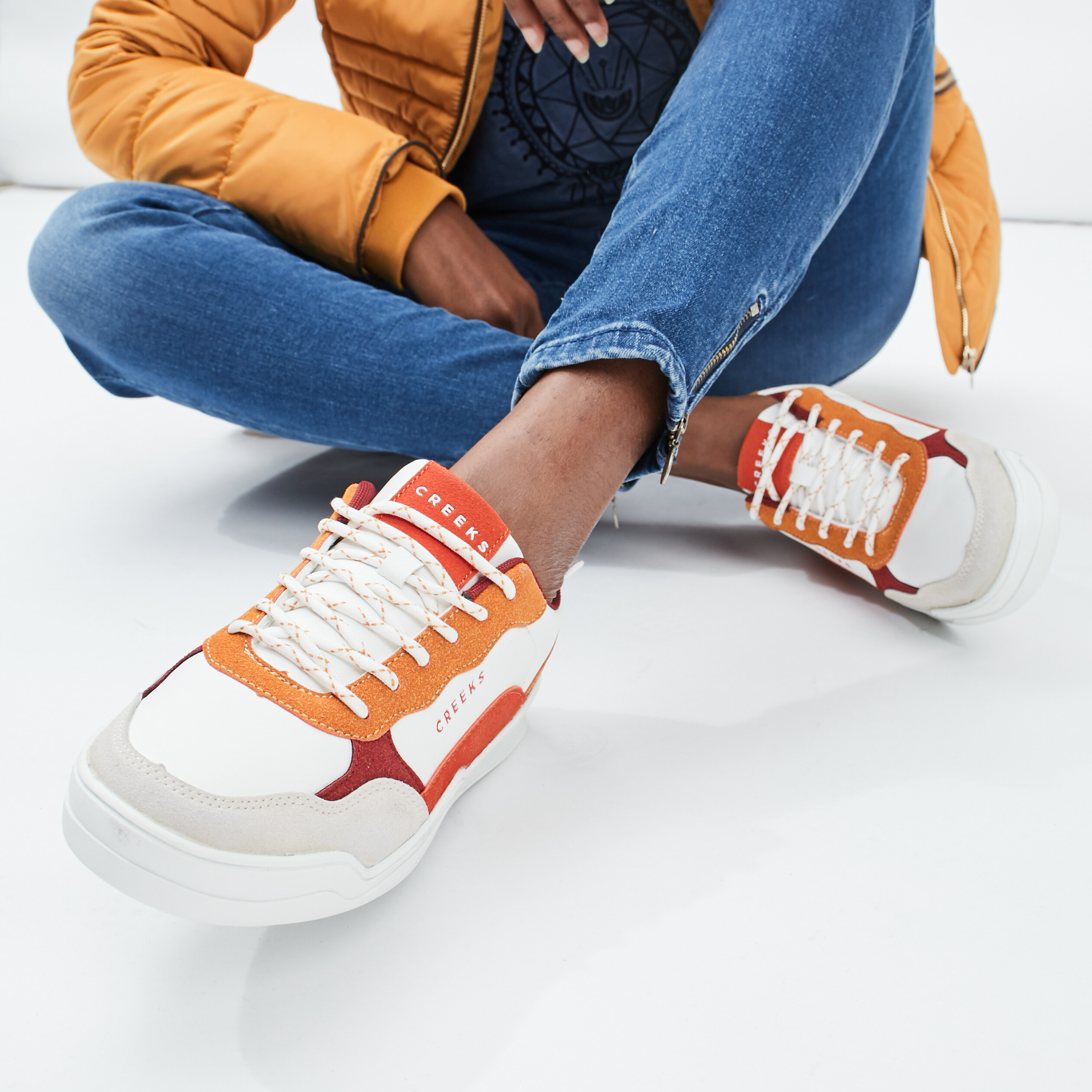Baskets Creeks blanc femme | La Halle
